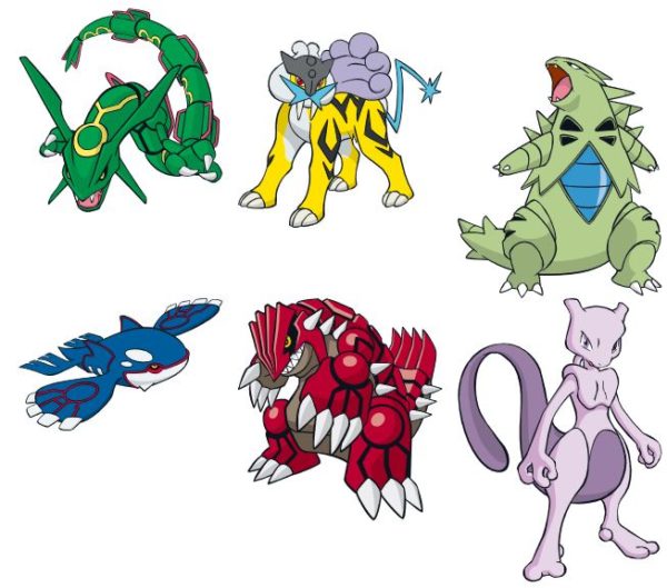 Rayquaza Raikou Tyranitar Kyogre Groudon Mewtwo