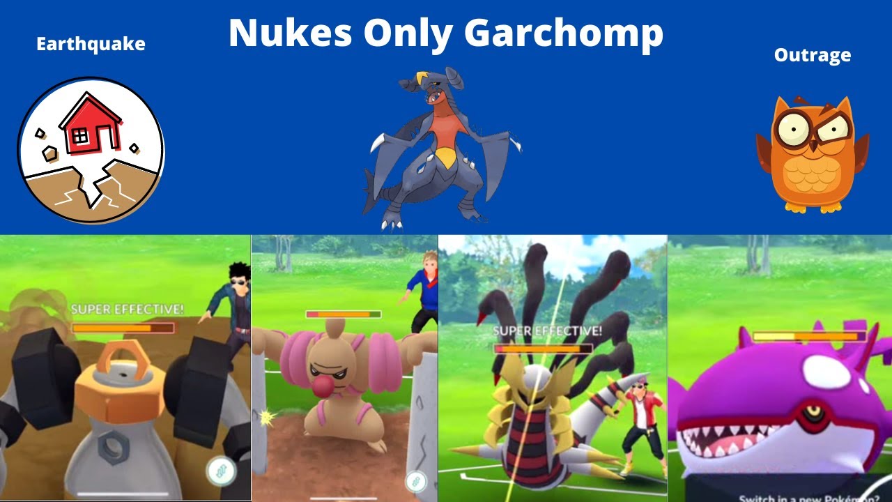 Nukes Only Garchomp in Rank 10 Go Battle League Pokebattler