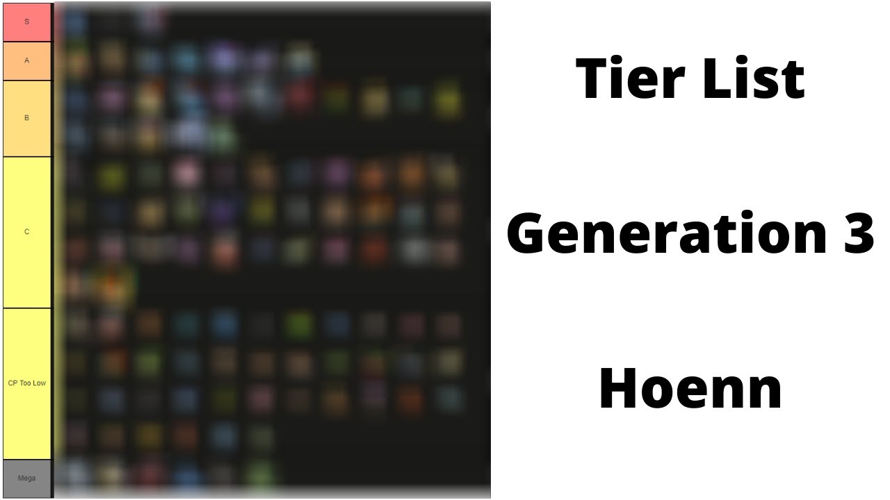 TIERING HOENN (GEN 3) POKEMON FOR POGO PVP