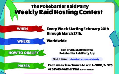 New Contest: Weekly Raid Party App Lottery Starting 2/20/21