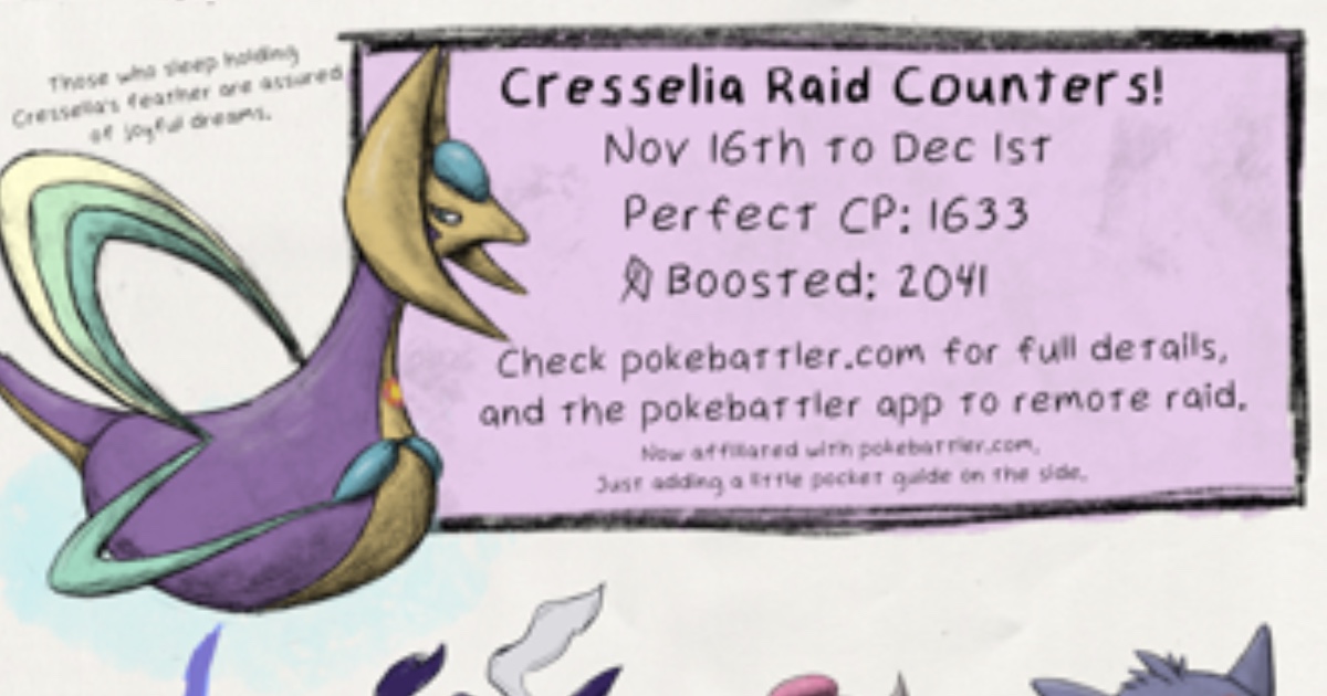 Cresselia Raid Infographic