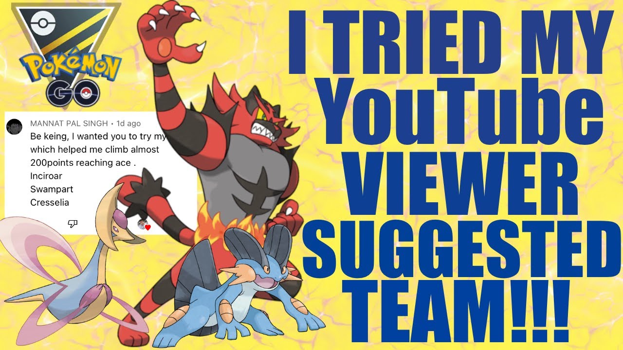 I TRIED YOUTUBE SUGGESTED ULTRA TEAM (INCINEROAR) | GO BATTLE LEAGUE